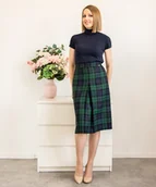 Spódnice - Spódnica prosta z kontrafałdą z przodu - miniaturka - grafika 1