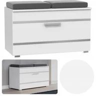 Szafki na buty - Szafka Na Buty Siedzisko Schowek Opal Biel Mat - miniaturka - grafika 1