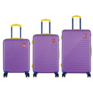 Walizki - Zestaw walizek SEMI LINE T5940-0 Fioletowy - miniaturka - grafika 1