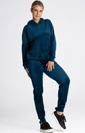 Kurtki i kamizelki sportowe damskie - Morska bluza damska welurowa z kapturem M969, Kolor morski, Rozmiar L/XL, Figl - Primodo.com - miniaturka - grafika 1