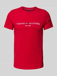 T-shirt z wyhaftowanym logo - Koszulki męskie - miniaturka - grafika 1