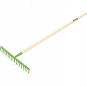 Grabie i motyki - Grabie ogrodowe 18 zębów z trzonkiem drewnianym 1500x470mm AGTECH GARDEN - miniaturka - grafika 1
