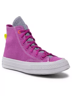 Trampki damskie - Converse Sneakersy Chuck 70 Hi 168614C Różowy - grafika 1