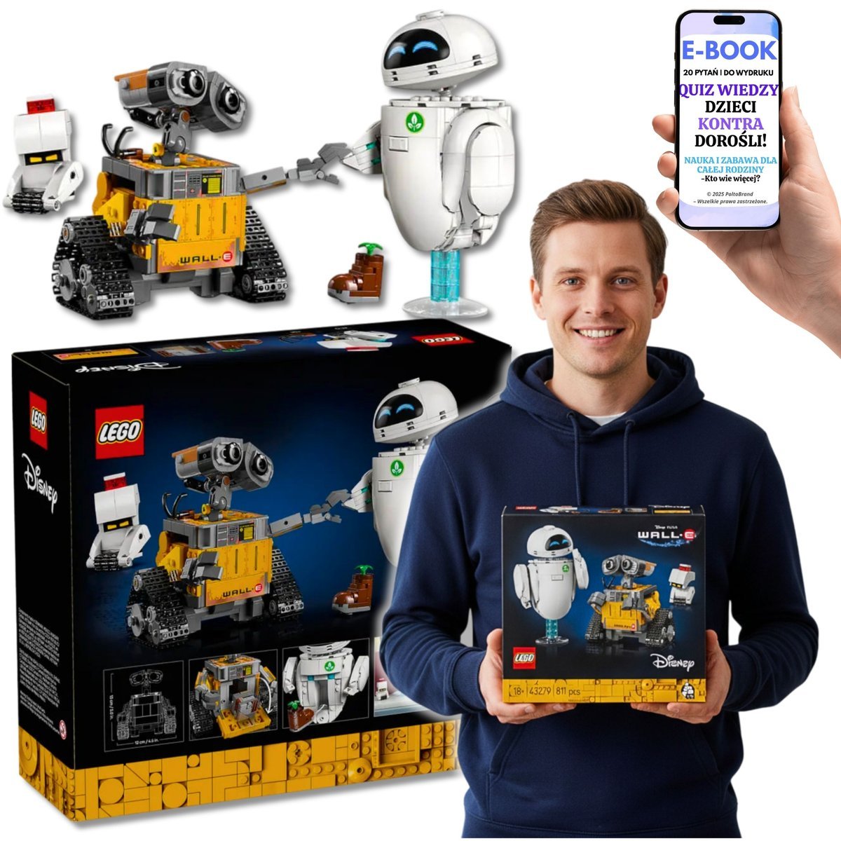 LEGO WALL-E i EWA Zestaw Lego Dla Dorosłych Chłopaka Syna Na Święta + EBOOK-2