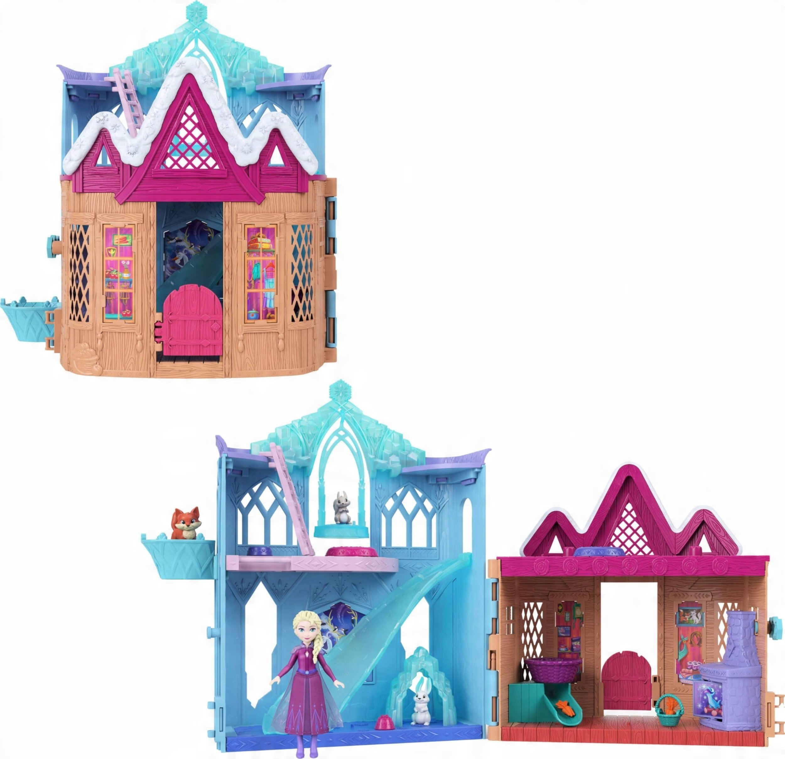 Disney Frozen Kraina Lodu Zimowy domek zwierzątek Zestaw JFG28