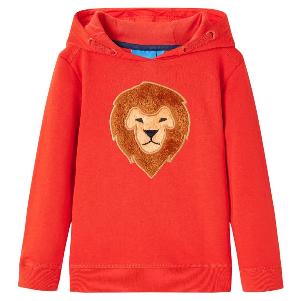 Bluza dziecięca z kapturem, czerwona, 104