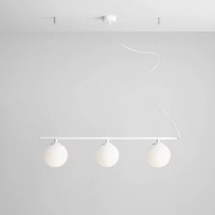 Aldex Lampa wisząca Beryl glass biała 1006E - Lampy sufitowe - miniaturka - grafika 1