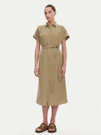 Sukienki - Tommy Hilfiger Sukienka koszulowa Ess WW0WW44653 Beżowy Regular Fit - miniaturka - grafika 1