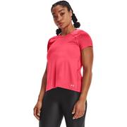 Koszulki sportowe damskie - Damska koszulka do biegania UNDER ARMOUR UA Iso-Chill Run 200 SS - czerwona - miniaturka - grafika 1