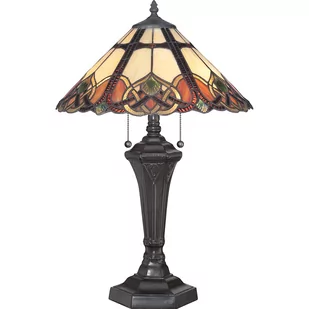 Quoizel Lampka stołowa witrażowa 2pł QZ/CAMBRIDGE/TL CAMBRIDGE QUOIZEL - Lampy stojące - miniaturka - grafika 1