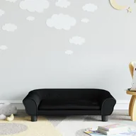 Łóżka dla dzieci i młodzieży - vidaXL Sofa dla dzieci, czarna, 70x45x26 cm, aksamit - miniaturka - grafika 1