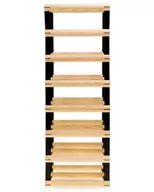 Stojaki na wino - Regał Na Wino Stojak Na 14 Butelek Szklanych/ Pet — Rw-8/ 2X7 — Surowy Naturalny Metal + Drewno Rw-8-2X7-14 / Wamar-Sosenka - miniaturka - grafika 1