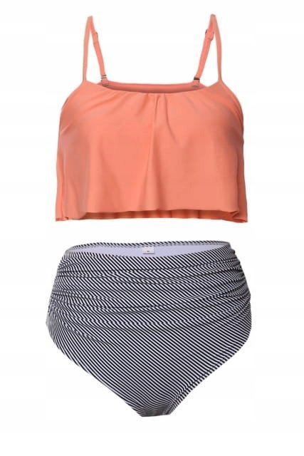 Strój Kąpielowy Dwuczęściowy Bikini, Wysoki Stan, Rozmiar XL