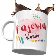 Kubki - Kubek Dla Wandy Żony Koleżanki na Prezent z Nadrukiem ze Zdjęciem + Opakowanie na prezent (wzór 02) - miniaturka - grafika 1