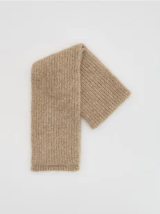 Reserved - Szalik z domieszką wełny - beżowy - Apaszki i szaliki damskie - miniaturka - grafika 1