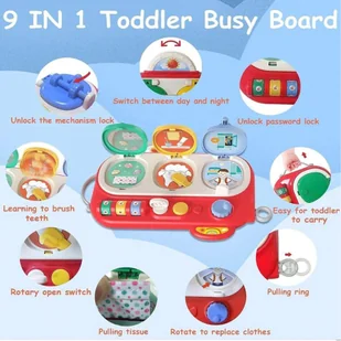 WOOPIE BABY Odkryj i Sprawdź Zabawka Manipulacyjna Edukacyjna - Tablice dla dzieci - miniaturka - grafika 4