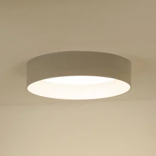 Lampa sufitowa LED Plafond Duolla, możliwość ściemniania, aluminiowy / szary / cynkowy, salon / jadalnia, tkanina / materiał / jedwab - Lampy sufitowe - miniaturka - grafika 1