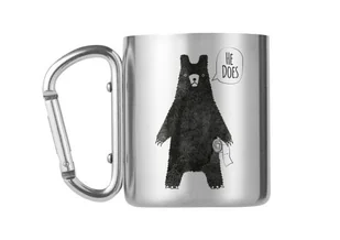 Kubek GBEYE, Bear Woods, srebrny, 240 ml - Kubki - miniaturka - grafika 1