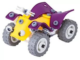 Klocki Elastyczne, Konstrukcyjne 100 El. Auto, Wyścigówka, Quad, Helikopter, Samolot Do Rozkręcania I Skręcania 4w1 - Klocki - miniaturka - grafika 4