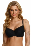 Biustonosze - Lupo 152 Big Biustonosz usztywniany, czarny - miniaturka - grafika 1