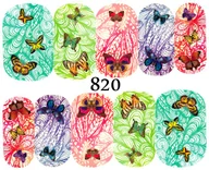 Ozdoby do paznokci - Naklejki wodne na paznokcie - nr 820 - miniaturka - grafika 1