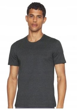 Hugo Boss Szary T-Shirt Męski z Logo Gładki Casual M J_a