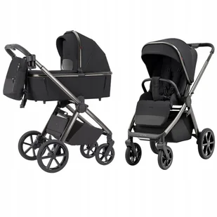 Wózek dziecięcy 2w1 CARRELLO Omega CRL-6530/1 Absolute Black - Wózki dziecięce - miniaturka - grafika 1