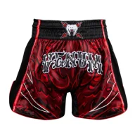 Spodnie sportowe męskie - Venum Muay Thai Shorts Spodenki Wolf Atak Black/Red - miniaturka - grafika 1
