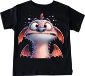 Koszulki dla dziewczynek - Dziecięca koszulka ze smokiem - smok29 - miniaturka - grafika 1