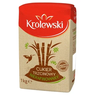 Cukier Królewski, cukier trzcinowy kryształ, 1 kg - Cukier i słodziki - miniaturka - grafika 1