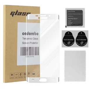 Szkło Hartowane Do Samsung Galaxy S6 EDGE w PRZEZROCZYSTY Z BIAŁYM Folia pancerna Ochronny Tempered Glass Cadorabo - Szkła hartowane na telefon - miniaturka - grafika 1