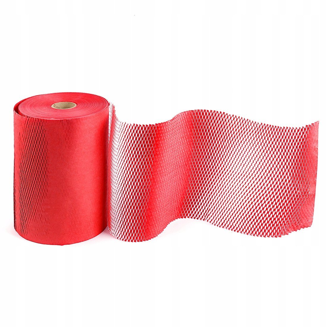 Papier nacinany plastrowany Czerwony 30cm 100m 80g wypełniacz do prezentów / BPH_30_100R