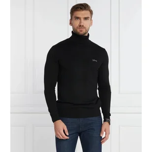 GUESS Golf Regular Fit z dodatkiem jedwabiu - Swetry męskie - miniaturka - grafika 1