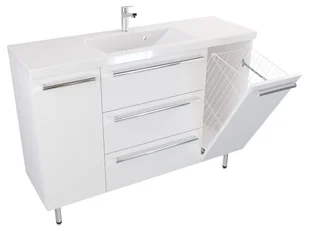 Szafka Stojąca Z Umywalką ATH 120 cm DK - Biały Mat - Uchwyty Chromowane - Szafki łazienkowe - miniaturka - grafika 1