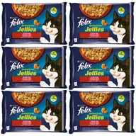 Mokra karma dla kotów - FELIX Sensations Jellies Karma dla kotów wiejskie smaki w galaretce 12x(4x85g) - miniaturka - grafika 1