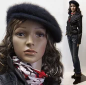 Manekiny wystawowe - Damski manekin SF-11 z 2 darmowymi perukami. Ruchomy. Kobieta w kolorze skóry, metalowa płyta - miniaturka - grafika 1