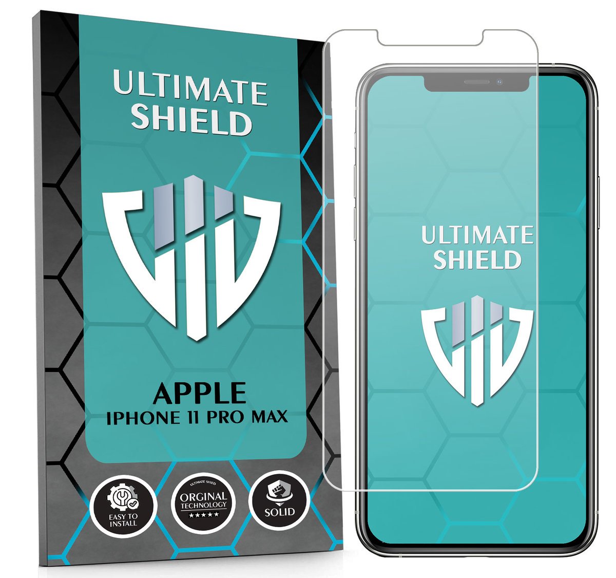 WZMOCNIONE SZKŁO OCHRONNE SZYBKA SZKIEŁKO DO APPLE IPHONE 11 PRO MAX
