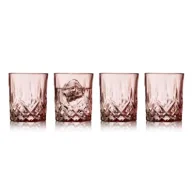 Szklanki - Lyngby Glas Szklanki do whisky Sorrento różowe 27734 4 x 320 ml - miniaturka - grafika 1
