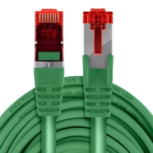 Kabel RJ45 CAT 6 S/FTP AWG27 LSZH zielony 30m - Pozostałe akcesoria sieciowe - miniaturka - grafika 2
