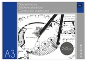 Szkolne artykuły papiernicze - Inter-druk Blok techniczny Premium 240g A3 biały - miniaturka - grafika 1