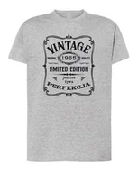 Koszulki i topy damskie - Koszulka Personalizowana Vintage Rocznik Szara L - miniaturka - grafika 1