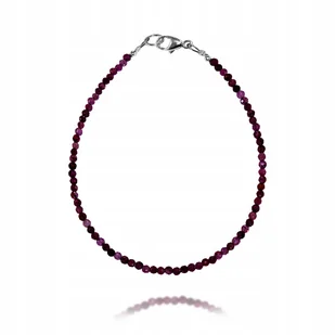 Bransoletka Naturalne RUBINY fasetowane 2,0mm srebrne zapięcie - Bransoletki Bransoletka Naturalne RUBINY fasetowane 2,0mm srebrne zapięcie - Bransoletki - miniaturka - grafika 1