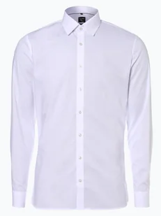 OLYMP No. Six Koszula męska łatwa w prasowaniu Mężczyźni Super Slim Fit Bawełna biały jednolity kołnierzyk kent, 36 - Koszule męskie - miniaturka - grafika 1