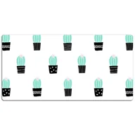 Podkładki na biurko - Ochronna mata podkładka na biurko Kaktusy 120x60 cm, Dywanomat - miniaturka - grafika 1