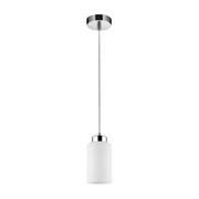 Lampy sufitowe - Spotlight Skandynawska LAMPA wisząca BOSCO 1720128 szklana OPRAWA loftowy ZWIS tuba okrągła chrom biała 1720128 - miniaturka - grafika 1