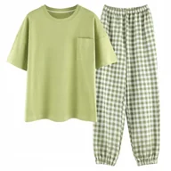 Piżamy damskie - damska PIŻAMA wygodna KOMPLET koszulka i spodnie do szpitala sanatorium XXL - miniaturka - grafika 1