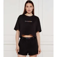 Piżamy damskie - Calvin Klein Underwear Góra od piżamy Cropped Fit - miniaturka - grafika 1