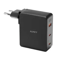 Ładowarki do telefonów - Ładowarka sieciowa Aukey 140W GaN 1xUSB-A, 2xUSB-C - Czarna - miniaturka - grafika 1