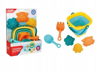 Zestaw Zabawek Do Kąpieli Gumowe Wiaderko + Kubki - Zabawki do kąpieli - miniaturka - grafika 1
