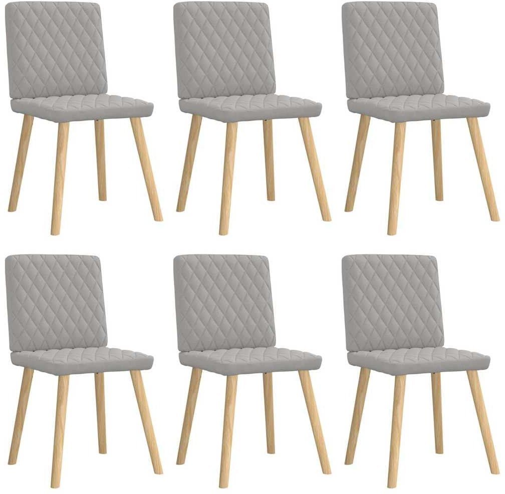 vidaXL Krzesła do jadalni 6 szt. Tkanina Cloud Grey